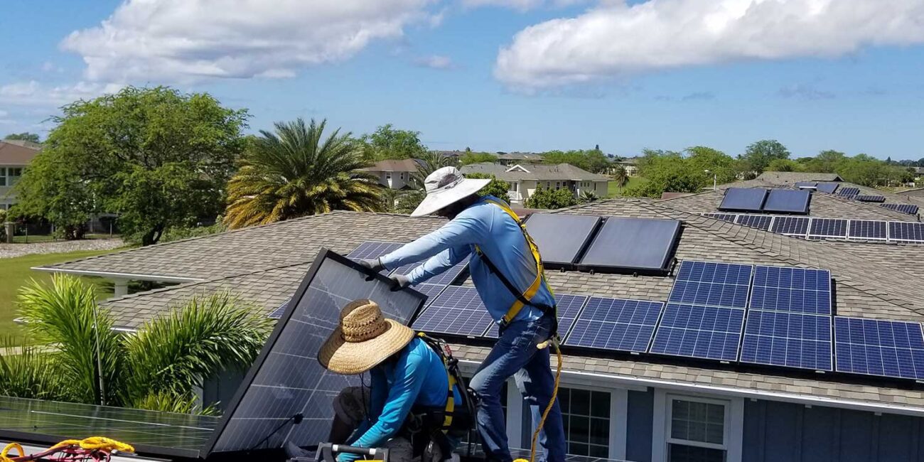 Solar Installation by Malama Solar Install Crew
